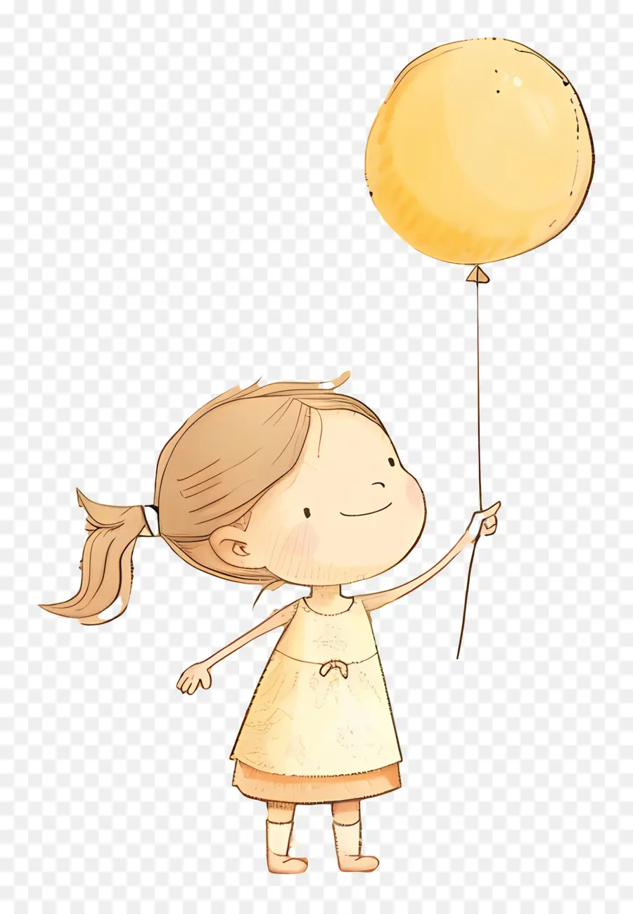 Ballon Jaune，Fille PNG