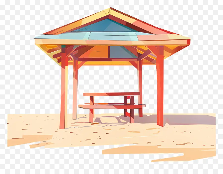 Refuge D'été，Gazebo En Bois PNG