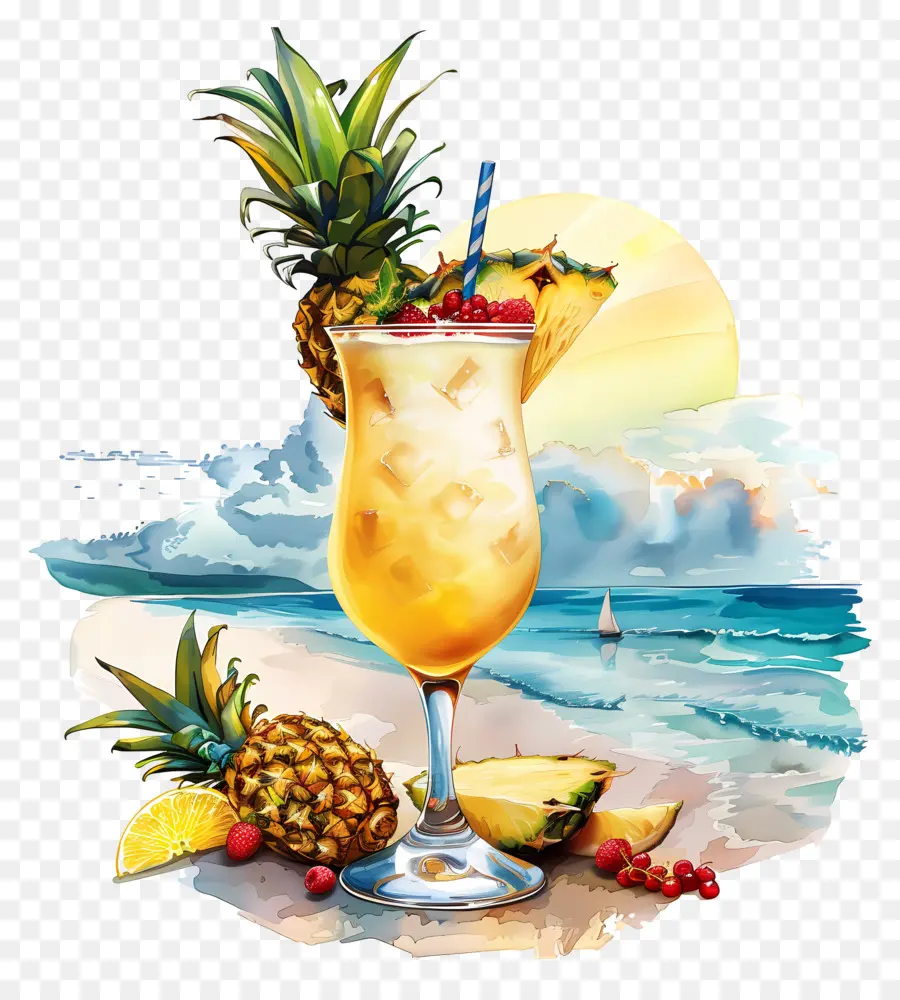 Pina Colada，Cocktail PNG