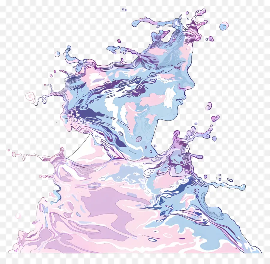 Homme Abstrait，Éclaboussure D'eau PNG