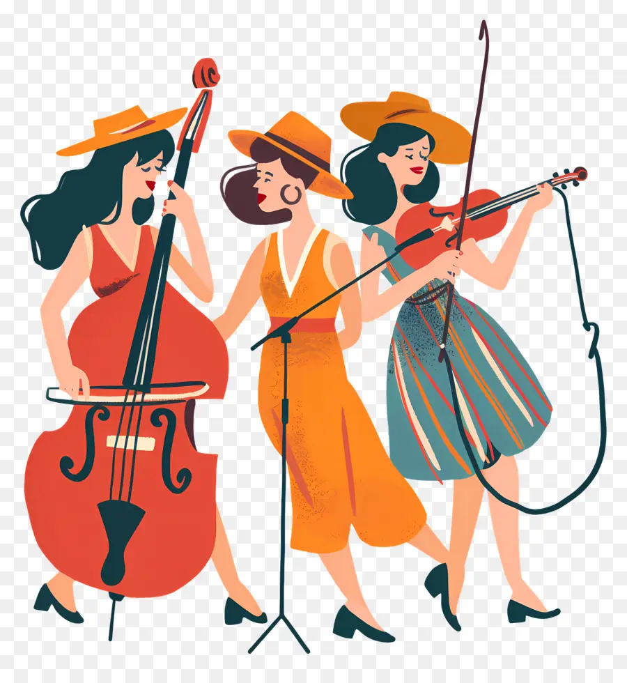 Les Musiciens，Femmes Musiciens PNG