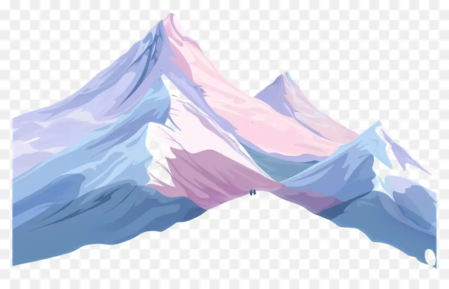 Peaks De Neige，La Montagne De La Peinture PNG