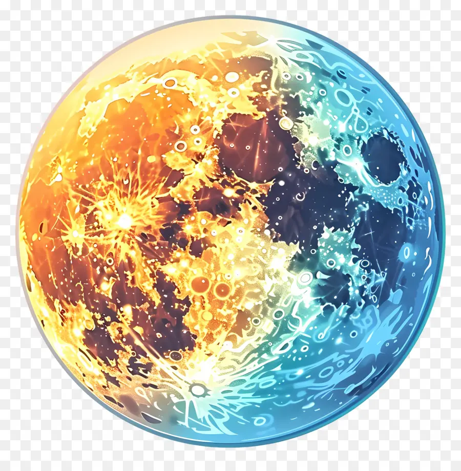 Lune，Lune Colorée PNG