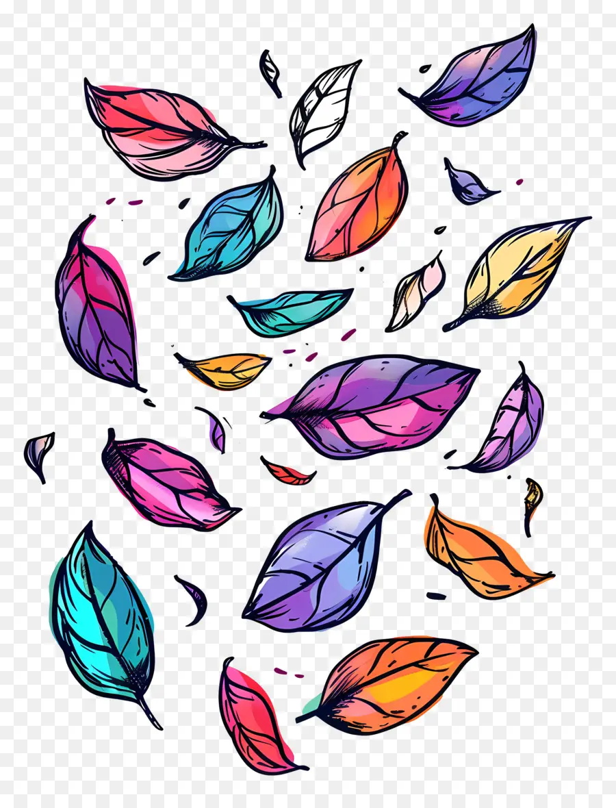 Feuilles Qui Tombent，Feuilles PNG