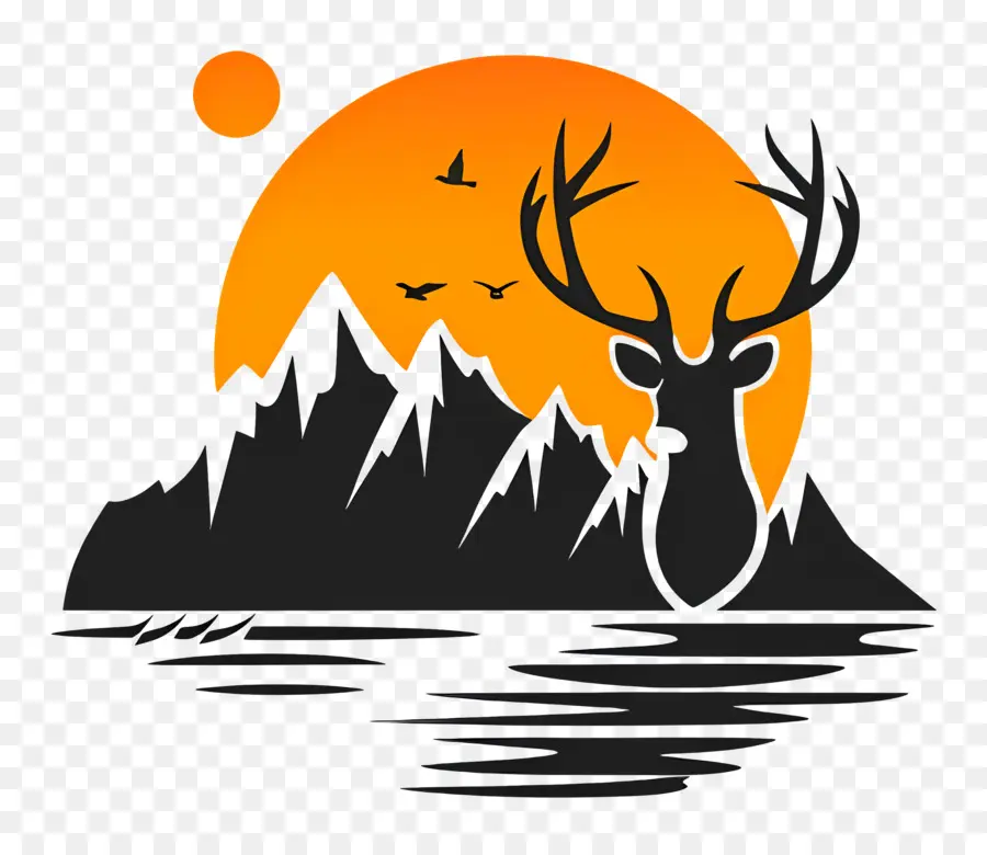 Cerf，Silhouette De Cerf PNG