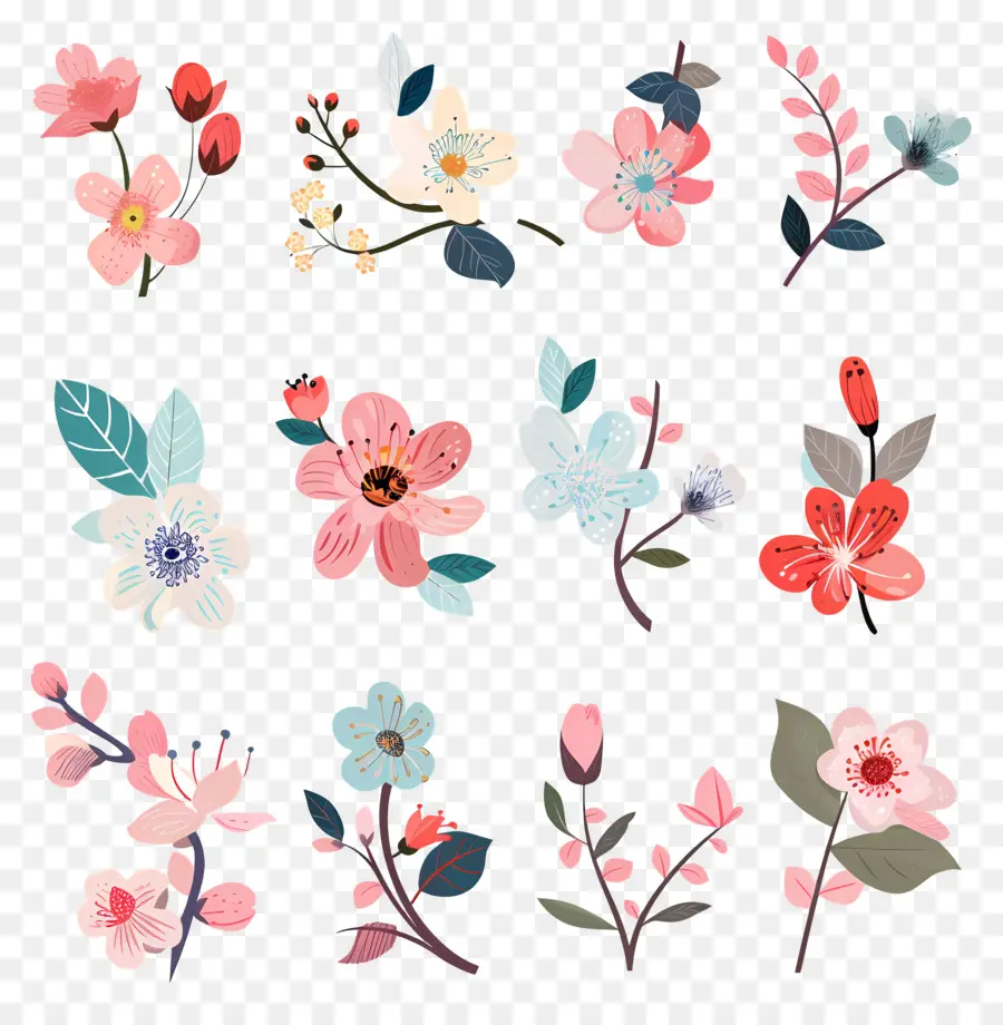 Fleurs De Printemps，Fleurs PNG