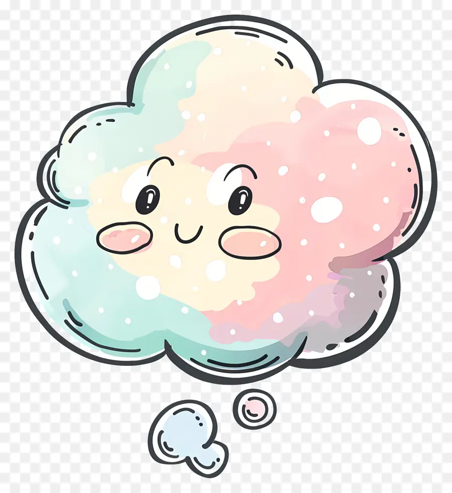 Bulle De Pensée，Nuage Mignon PNG