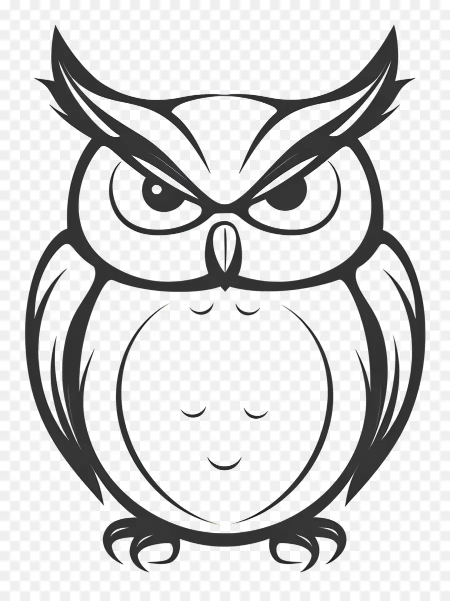 Hibou，Noir Et Blanc PNG