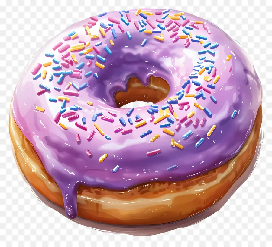 Donut，Glaçage Rose PNG