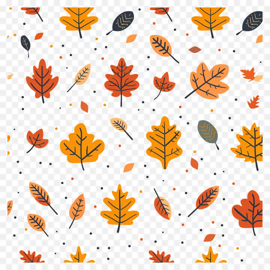 Modèle De Feuilles D'automne，Feuilles D'automne PNG