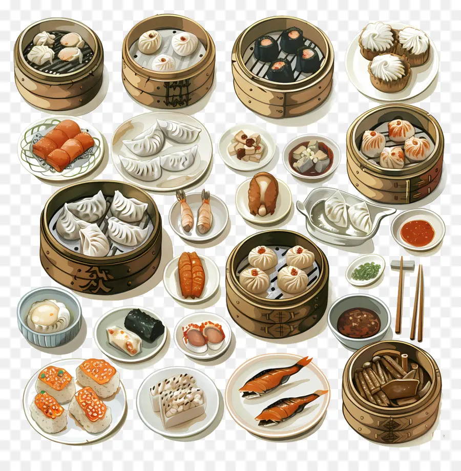 Dim Sum，Boulettes PNG