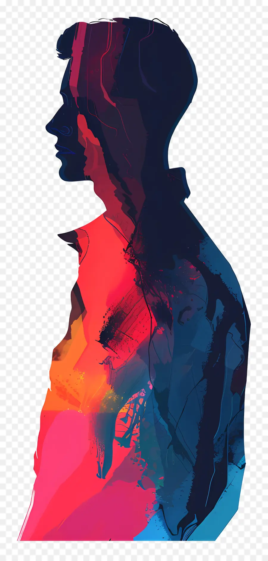 Homme Silhouette，L'art Abstrait PNG