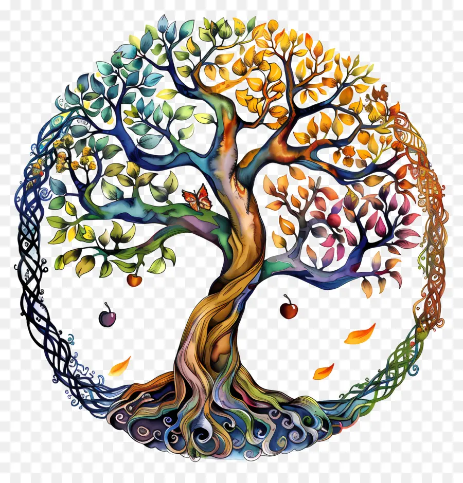 Arbre De La Vie，Arbre Coloré PNG