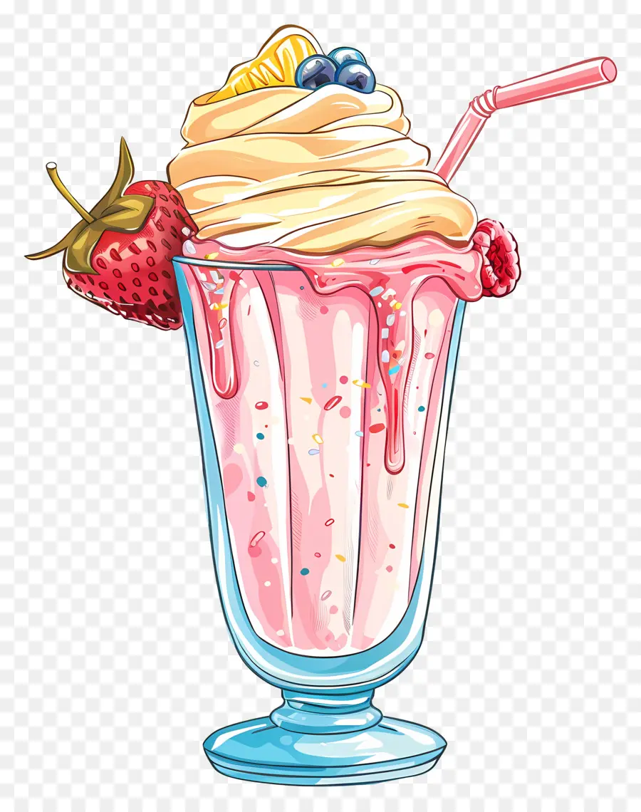 Milk Shake，Fraise PNG