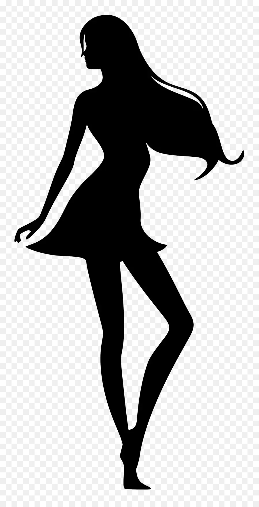 Silhouette De Barbie，Dance Poses PNG