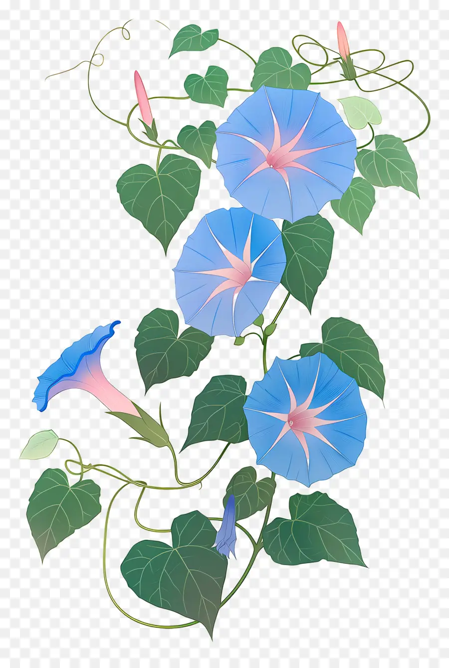 Vigne De Gloire Du Matin，Gloires Du Matin Bleues PNG