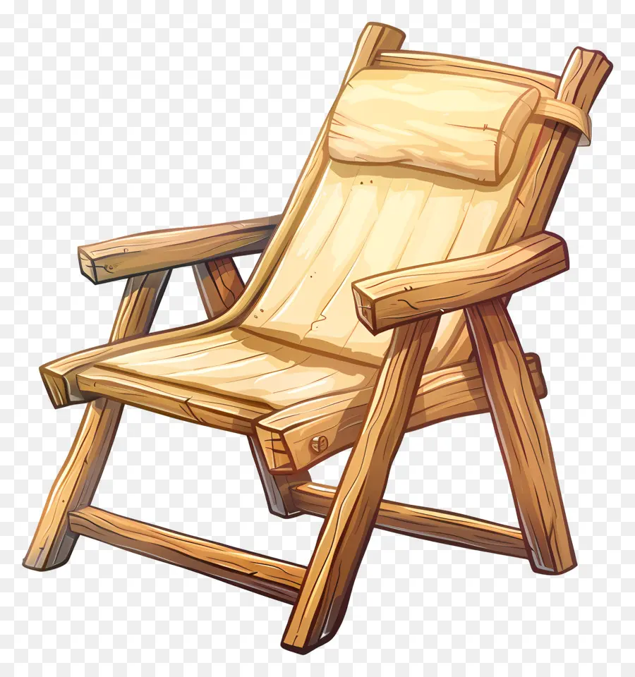 Chaise De Plage，Chaise En Bois PNG