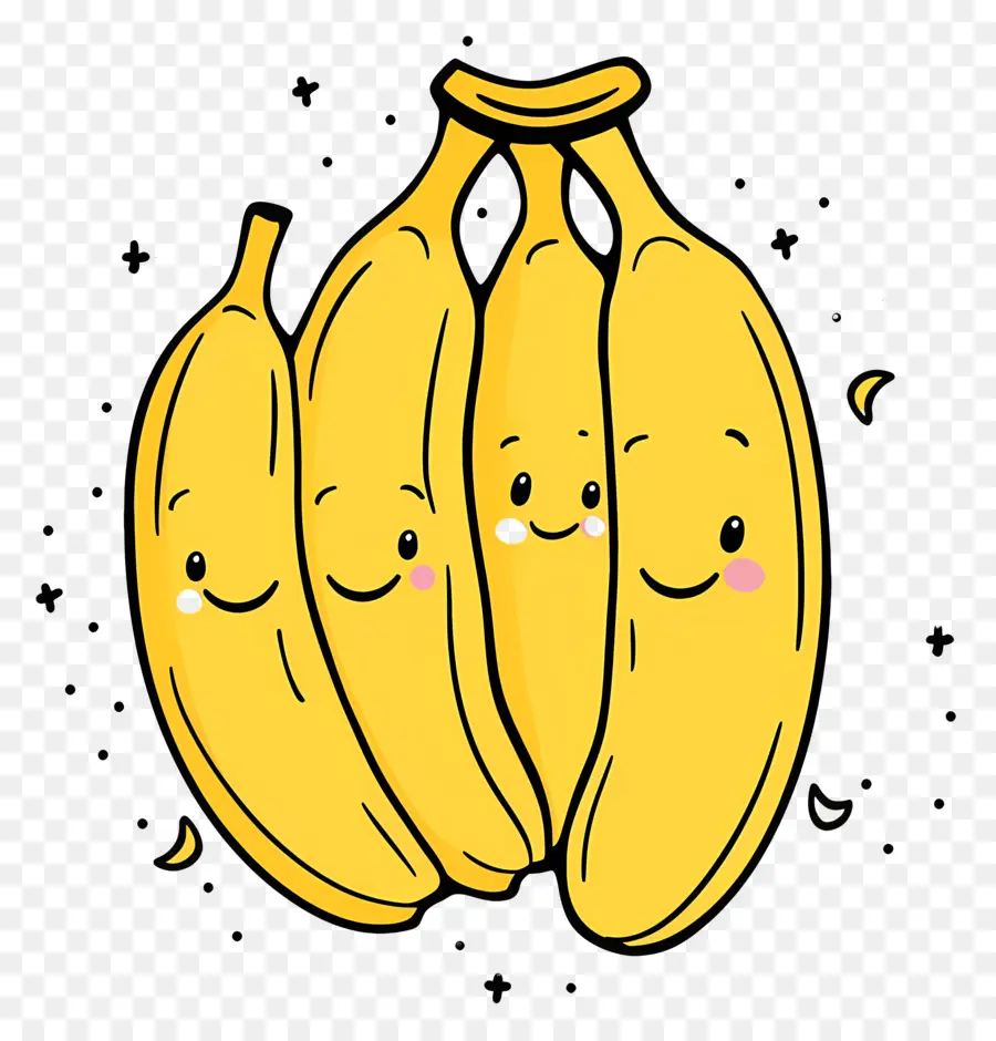 Bananes Mignonnes，Banane De Dessin Animé PNG