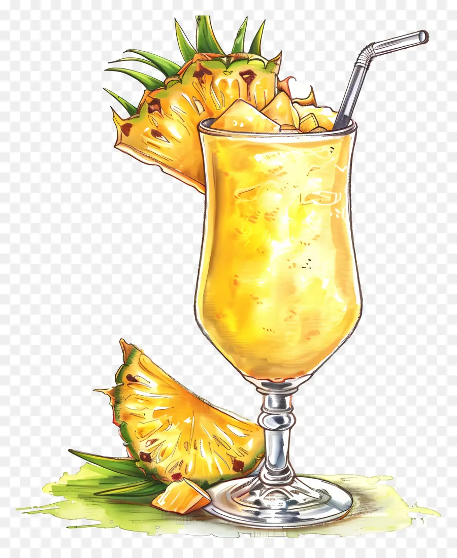 Pina Colada，Boisson à L'ananas PNG