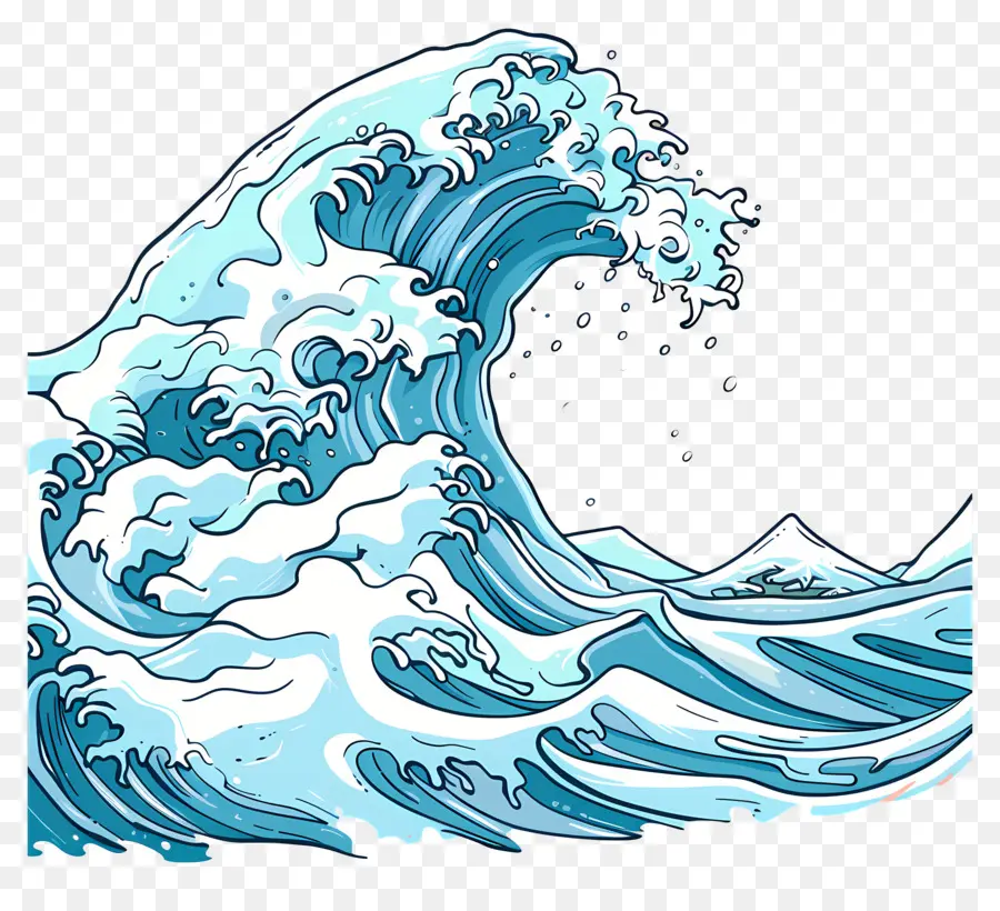 Tsunami，Flots PNG