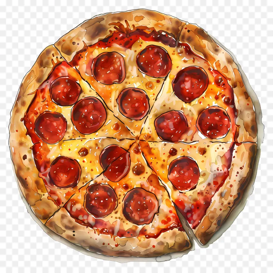 Pizza Au Pepperoni，Pizza PNG