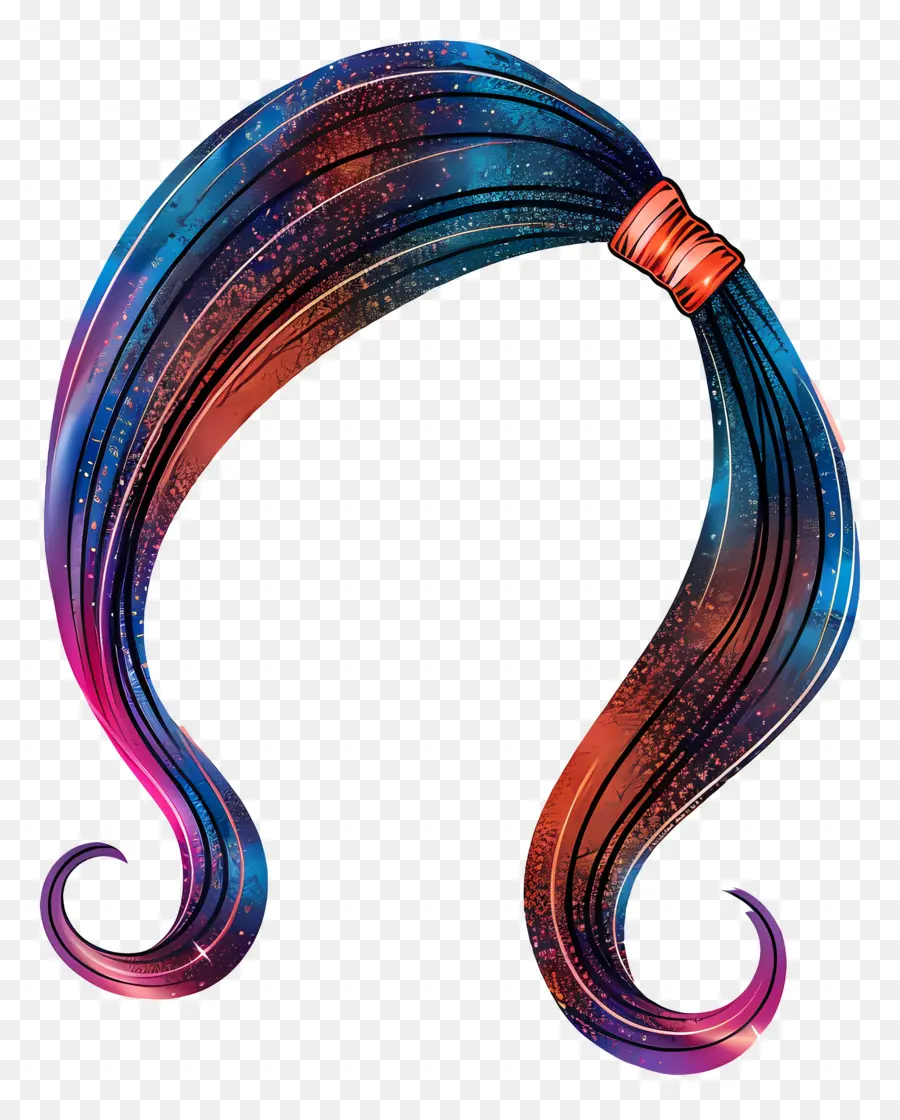 Perruque，Cheveux Colorés PNG