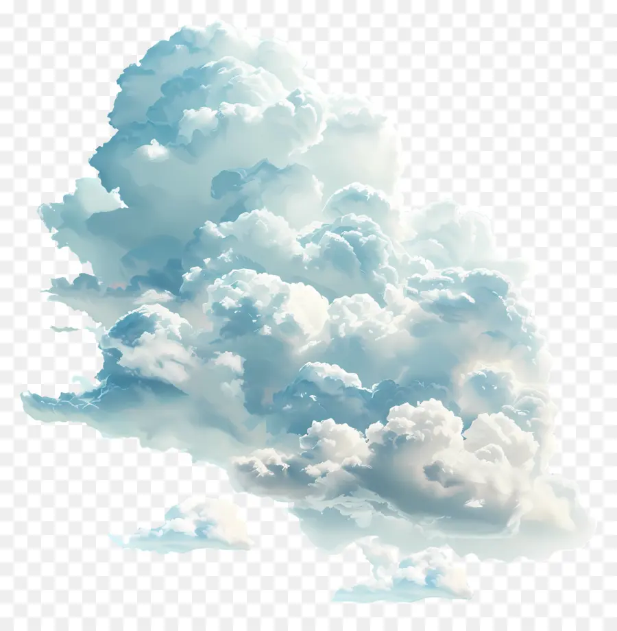 Nuages ​​blancs Moelleux，Nuages ​​colorés PNG