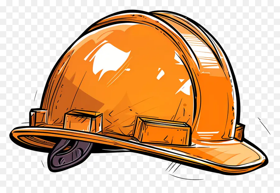 Casquette De Construction，Casque De Sécurité Orange PNG