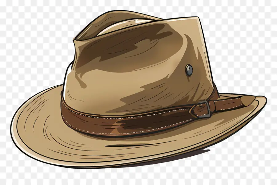 Chapeau De Safari，Chapeau En Cuir Bronzé PNG