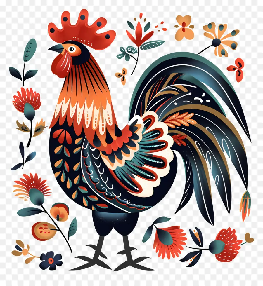 Coq，Coq Coloré PNG