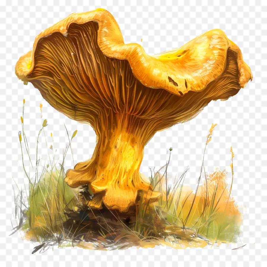 Chanterelle Mushroom，Champignons PNG
