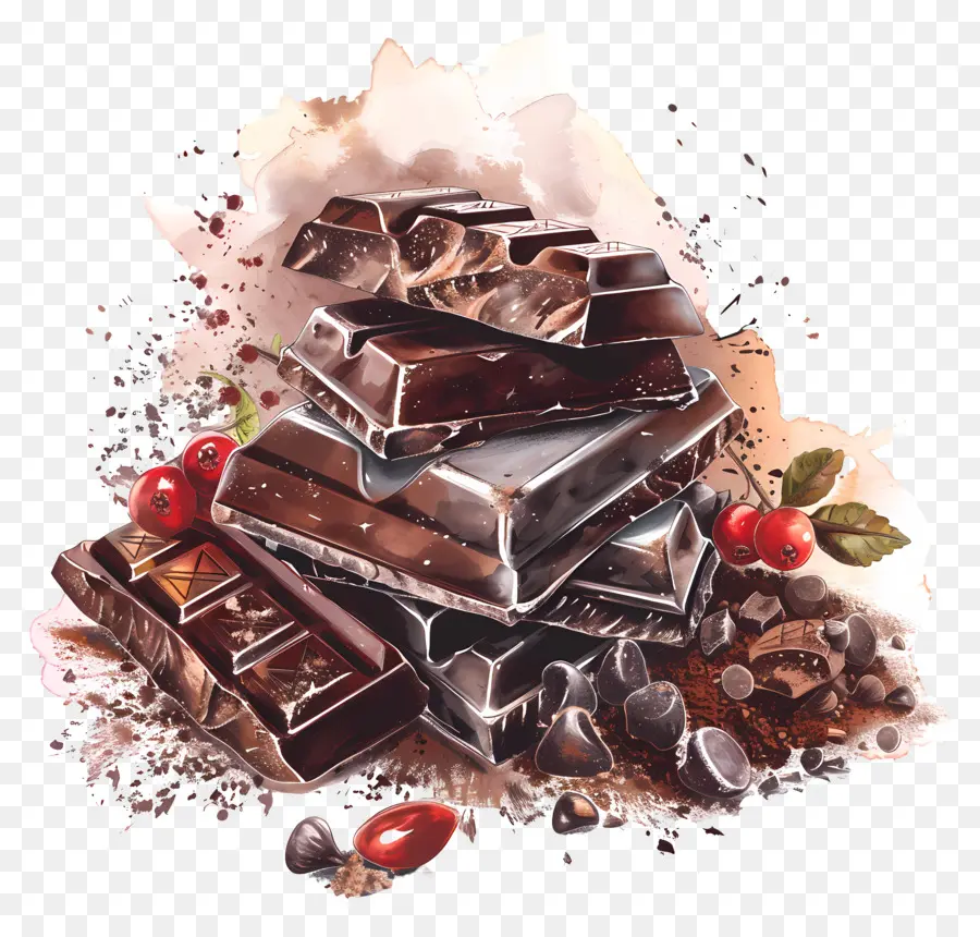 Chocolat Doux Amer，Les Barres De Chocolat PNG