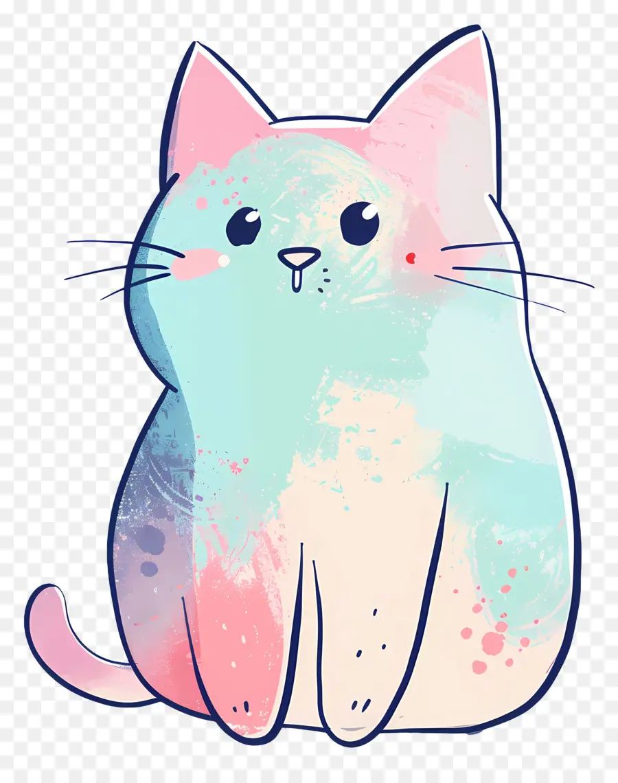 Chat，Chat Coloré PNG