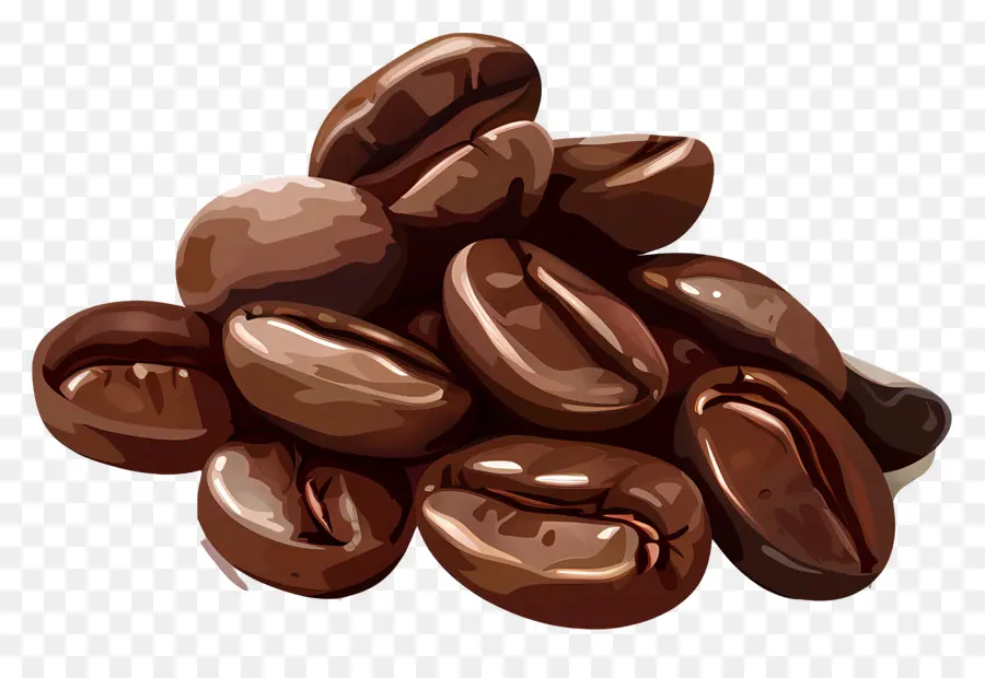 Grains De Café Torréfiés，Café En Grains PNG