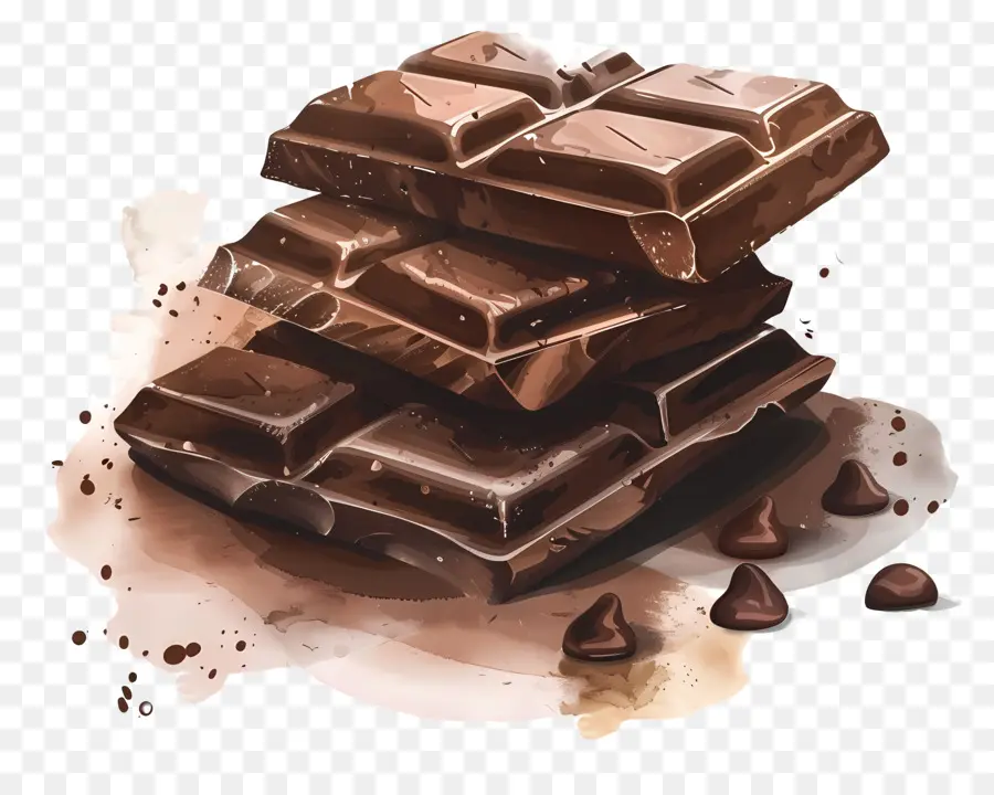 Chocolat Au Lait，Barres De Chocolat PNG