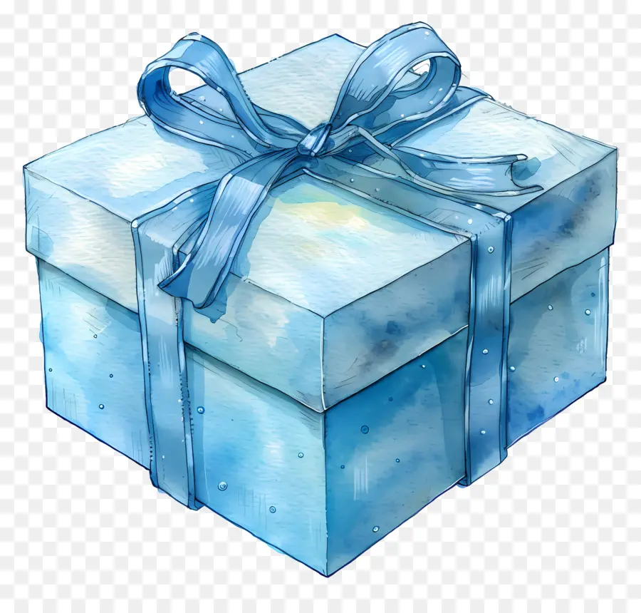 Bleu Boîte Cadeau，Boîte Cadeau PNG