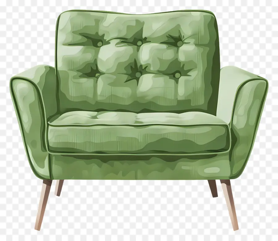 Canapé Vert，Fauteuil Vert PNG