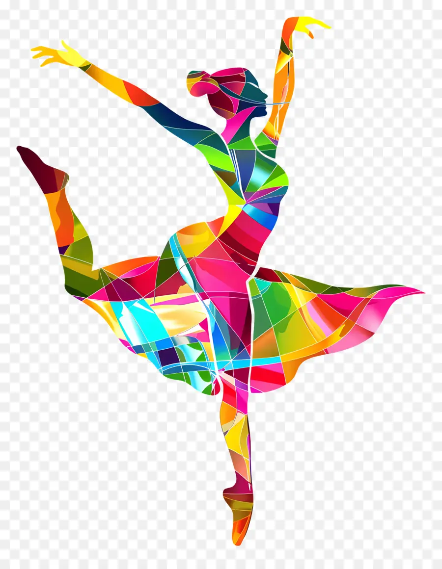 Silhouette De Danseur Coloré，Danseur PNG