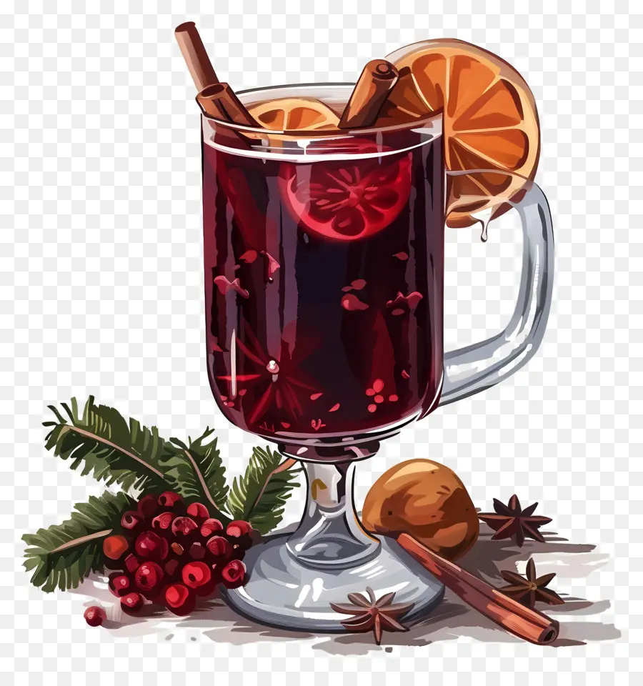 Vin Chaud，Verre De Vin Chaud PNG