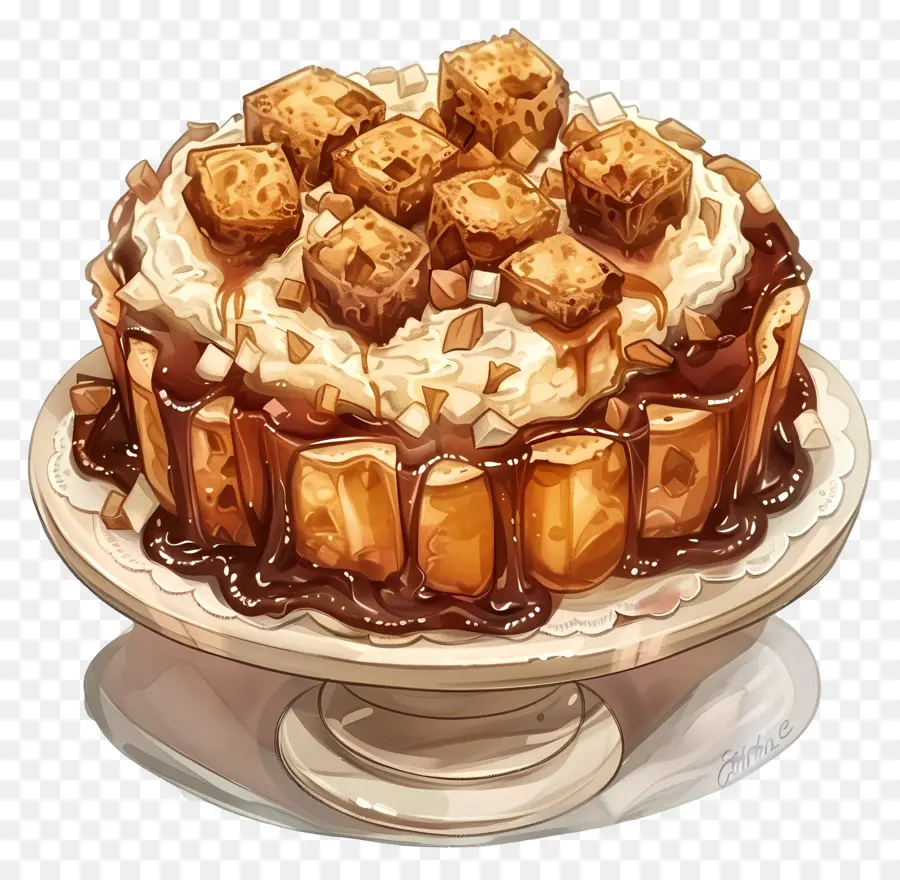 Pouding Au Pain，Gâteau PNG