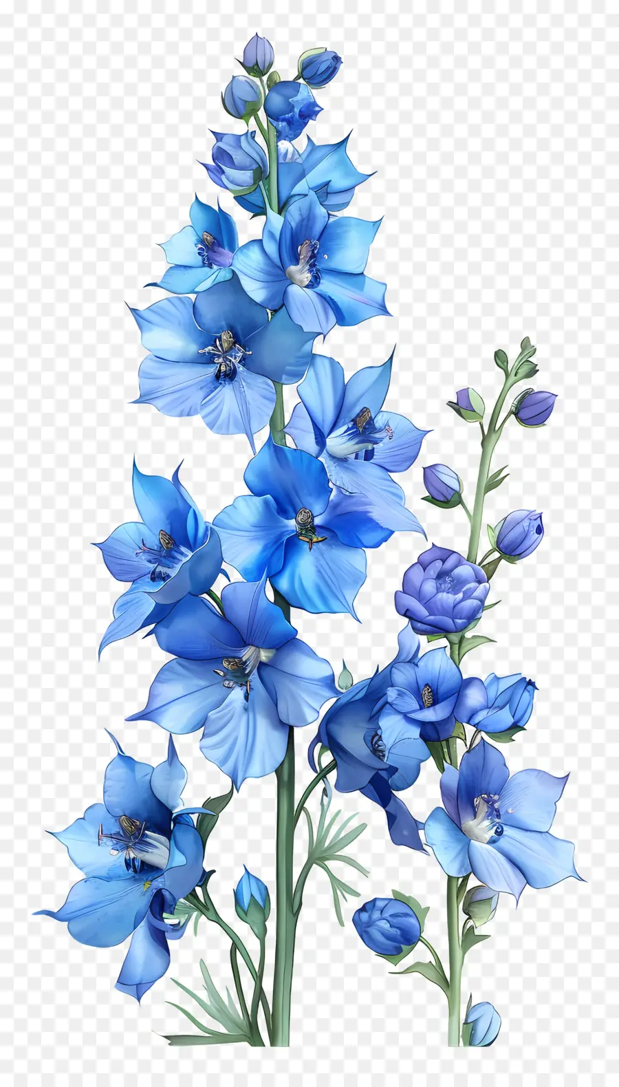 Delphinium，Fleur Bleue PNG
