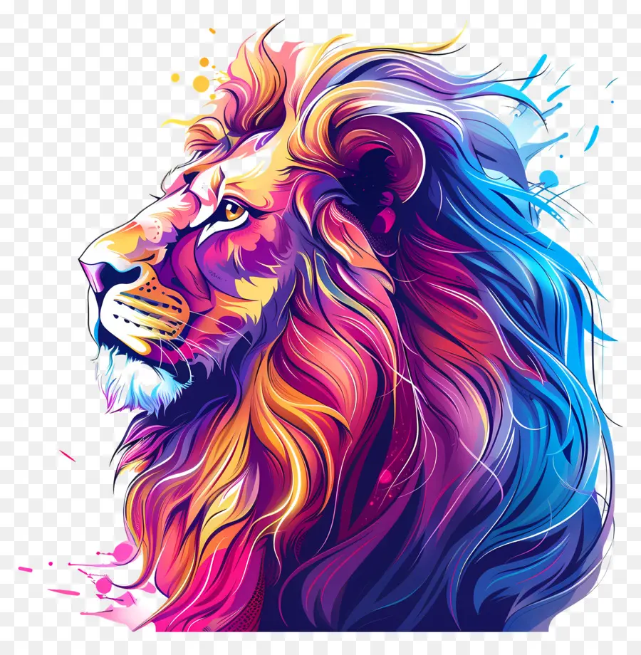 Lion，Coloré PNG
