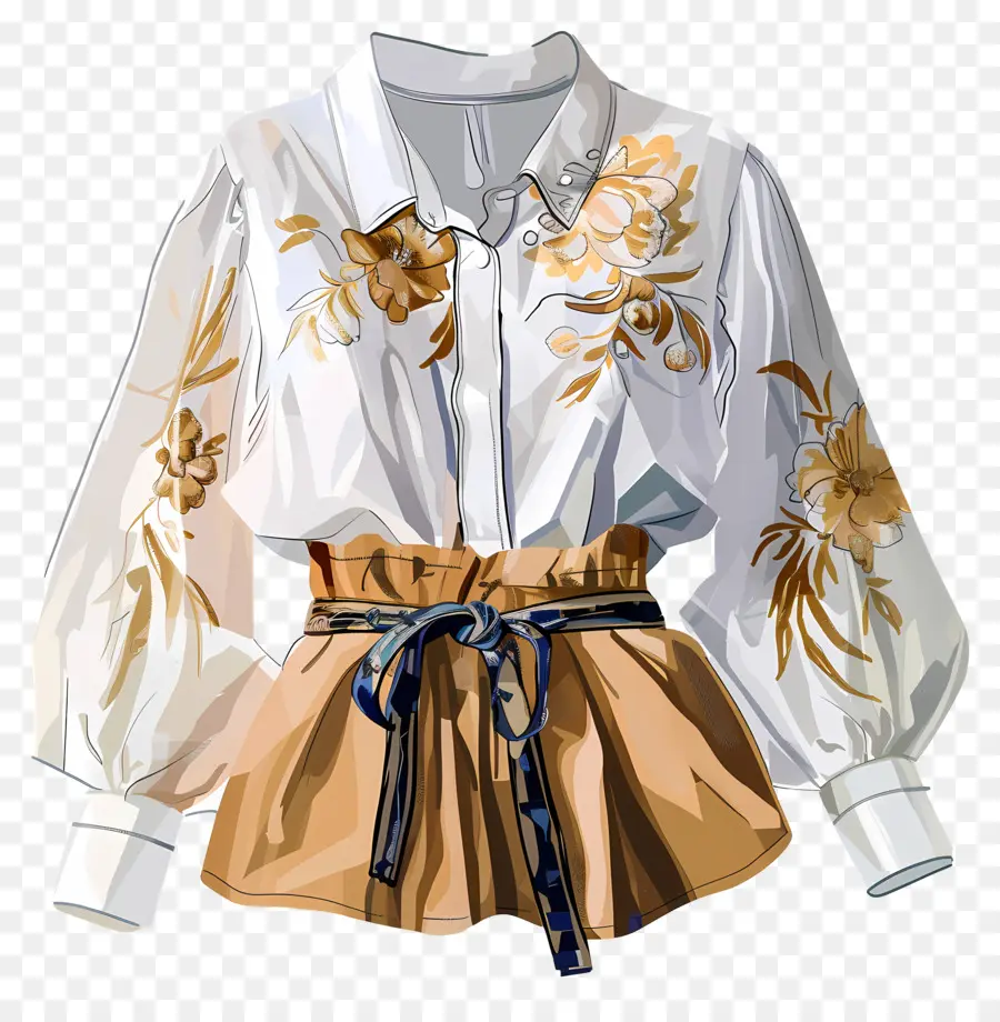 Blouse，Floral PNG