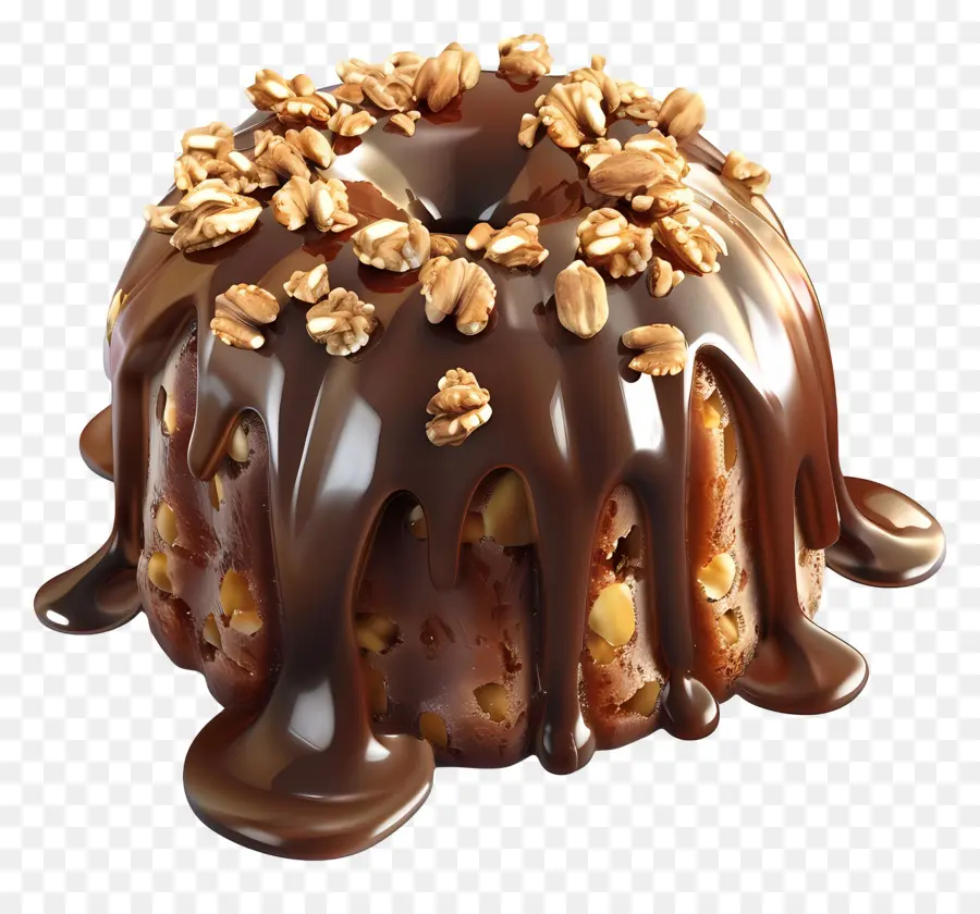 Gâteau De Lave Aux Noix，Gâteau Au Chocolat PNG