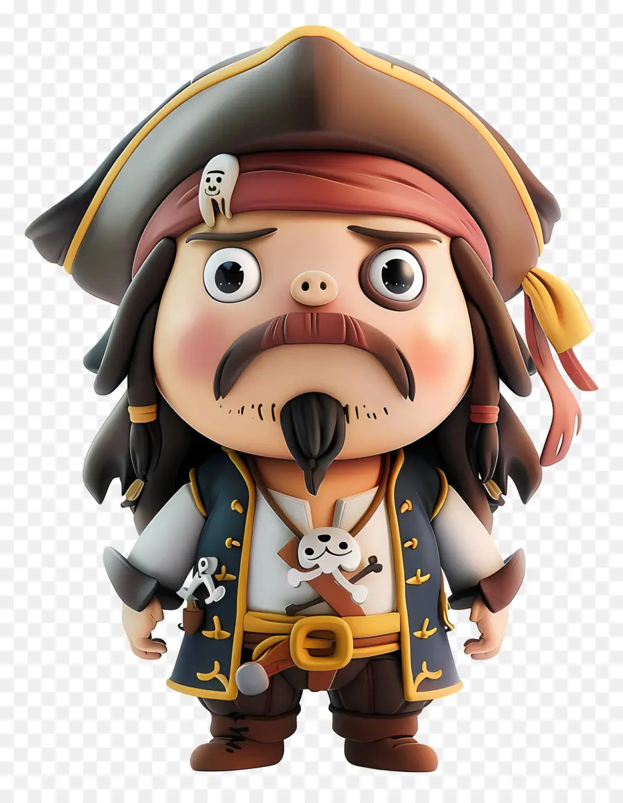 Dessin Animé 3d，Personnage De Pirate PNG