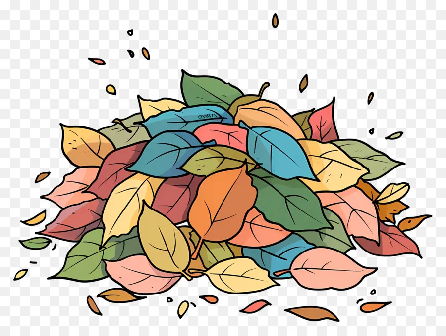 Tas De Feuilles，Feuilles D'automne PNG