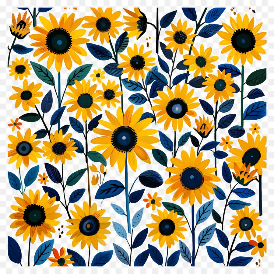 Champ De Tournesol，Tournesols PNG