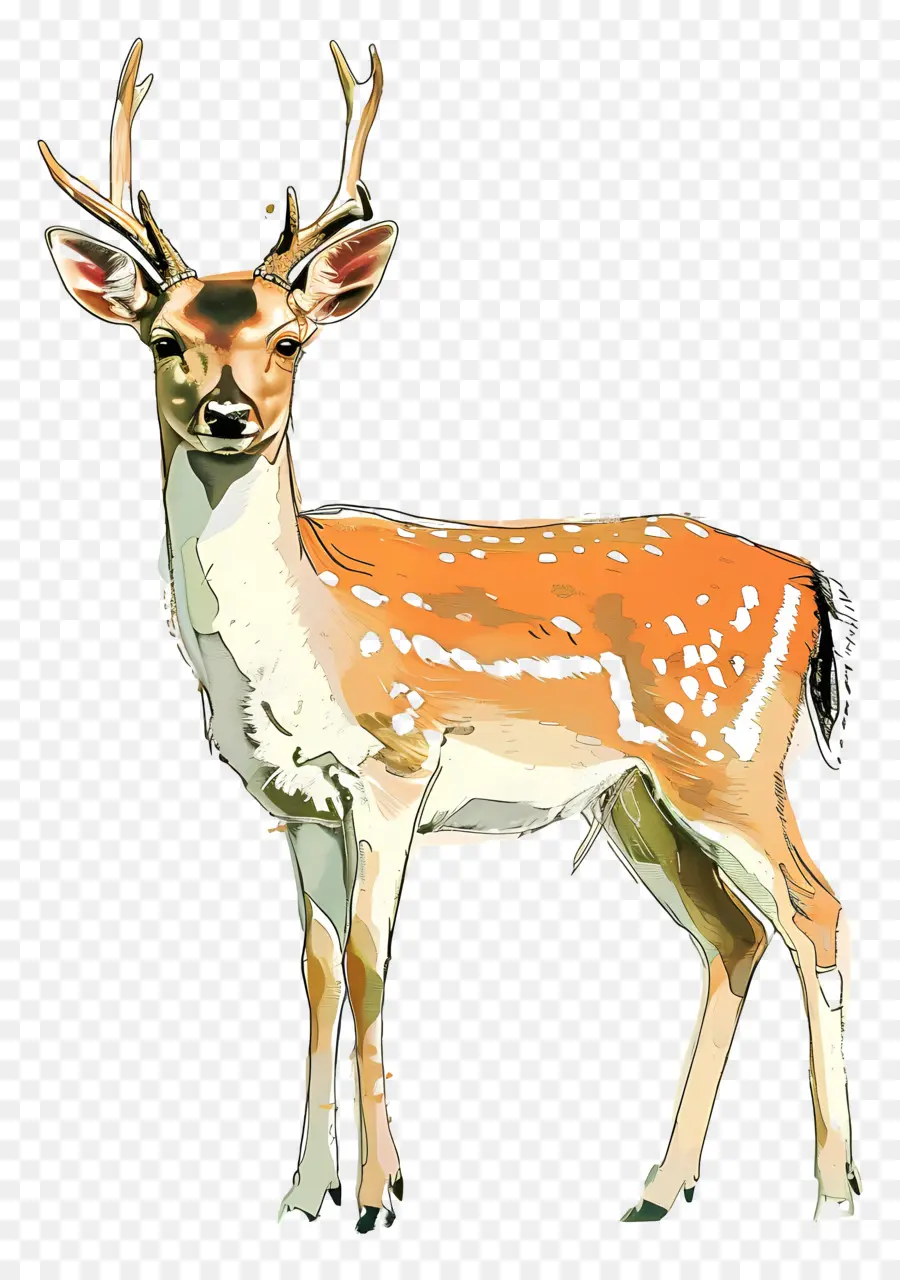 Cerf，Antilope Aquarelle PNG