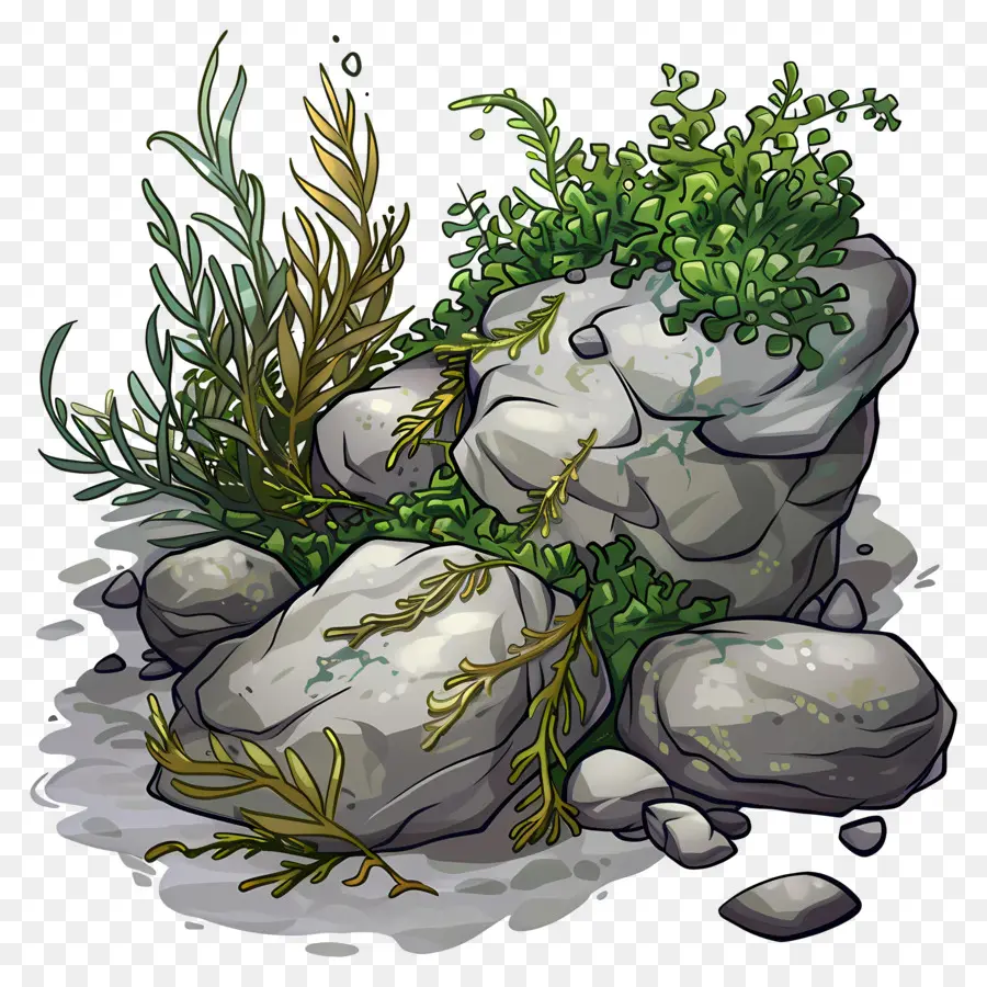 Rochers，Plantes PNG