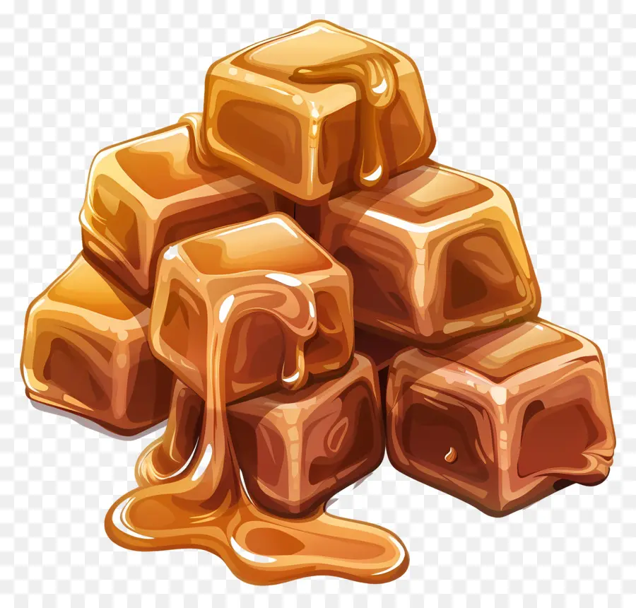 Caramel，Cubes De Caramel PNG